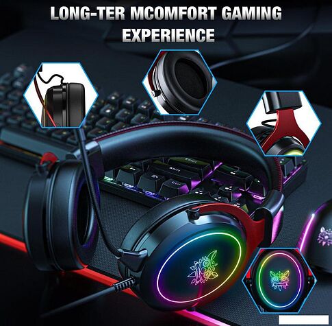 Наушники Onikuma X10 (черный/красный)