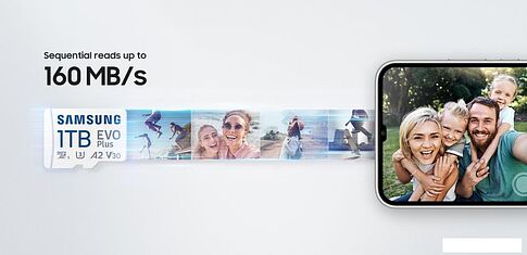 Карта памяти Samsung EVO Plus 2024 microSDXC 64GB (с адаптером)