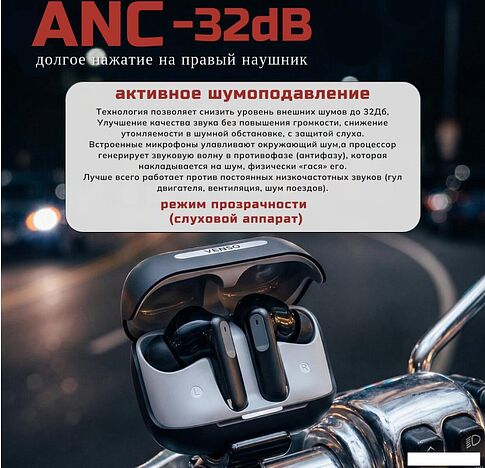 Наушники Venso VT-711 ANC (черный)