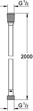 Душевой шланг Grohe VitalioFlex Silver 2000 мм 27507001