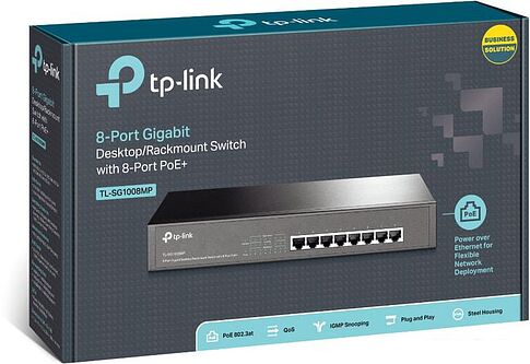 Коммутатор TP-Link TL-SG1008MP