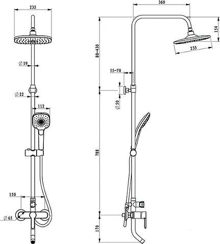 Душевая система IDDIS Sena SENSB3Fi06
