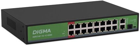 Неуправляемый коммутатор Digma DSP216F-1G-1C-R300