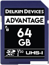 Карта памяти Delkin Devices SDXC Advantage UHS-I 64GB