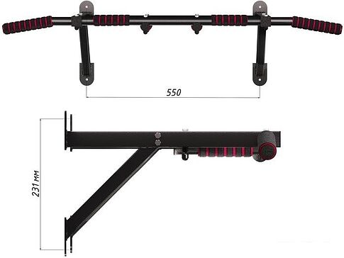 Турник МК Уралспорт Уралец v 2.0 (черный)