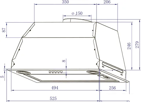 Кухонная вытяжка Exiteq EX-1176