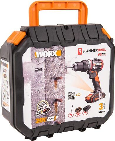 Ударная дрель-шуруповерт Worx WX354 (с 2-мя АКБ, кейс)