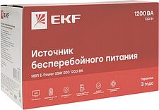 Источник бесперебойного питания EKF E-Power SSW 200 1200 ВА Proxima Источник бесперебойного питания EKF E-Power SSW 200 1200 ВА Proxima