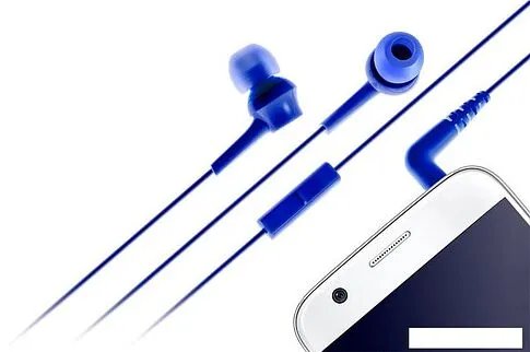 Наушники с микрофоном Panasonic RP-TCM115 (синий)