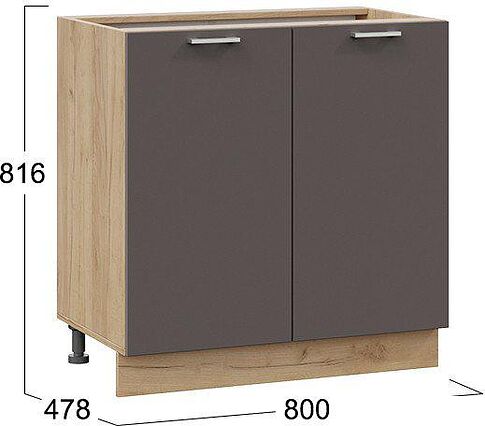 Шкаф напольный Трия Габриэлла 1Н8 (дуб крафт золотой/муссон)