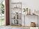 Консольный стол LoftyHome Мальборк 1627936 (смоук, с белым основанием)