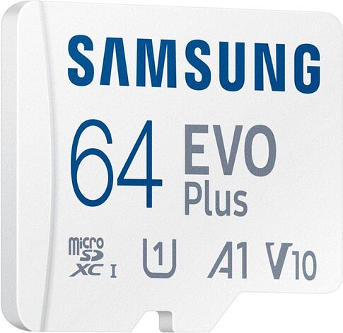 Карта памяти Samsung EVO Plus 2024 microSDXC 64GB (с адаптером)