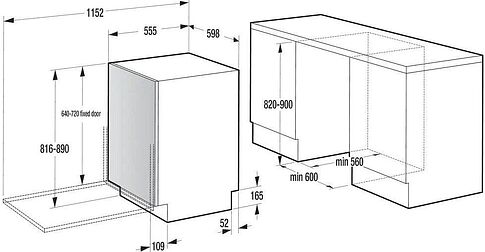 Встраиваемая посудомоечная машина Gorenje GV673A66