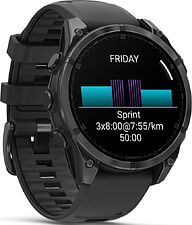 Умные часы Garmin Fenix 8 47мм (серый, черный силиконовый ремешок) Умные часы Garmin Fenix 8 47мм (серый, черный силиконовый ремешок)