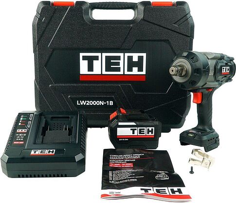 Гайковерт TEH LW2000N-1B (с 1-им АКБ, кейс)