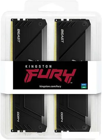 Оперативная память Kingston FURY Beast RGB 2x16ГБ DDR4 3200 МГц KF432C16BB2AK2/32