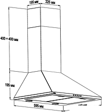 Кухонная вытяжка Backer KH60A-F1 Shiny Black