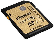 Карта памяти Kingston SDHC Ultimate UHS-I U1 (Class 10) 128GB (SDA10/128GB) Карта памяти Kingston SDHC Ultimate UHS-I U1 (Class 10) 128GB (SDA10/128GB)