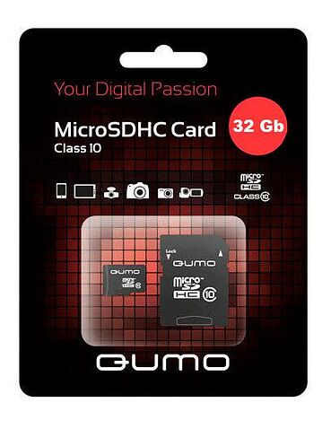 Карта памяти QUMO microSDHC (Class 10) 32GB (QM32GMICSDHC10)
