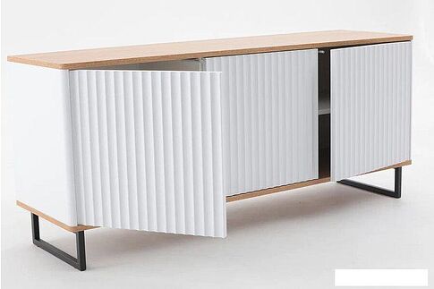 Тумба Shtabe Royal 5041 эко (белый/дуб сантана/черный)