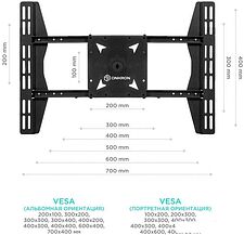 Кронштейн Onkron CPRO2L-4 (черный) Кронштейн Onkron CPRO2L-4 (черный)