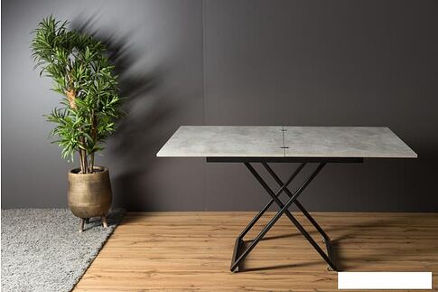 Журнальный столик Levmar Accord D51/S53 (бетон/черный)