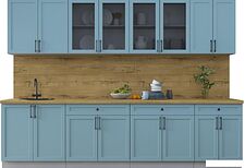 Готовая кухня Интерлиния Тренд 3.0А (океан/океан/дуб бунратти)