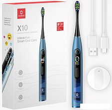Электрическая зубная щетка Oclean X10 Smart Electric Toothbrush (синий) Электрическая зубная щетка Oclean X10 Smart Electric Toothbrush (синий)