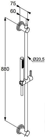 Душевой гарнитур  Kludi Nova Fonte Classic 2084005-25