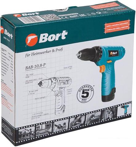 Дрель-шуруповерт Bort BAB-10.8-P