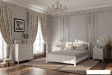 Комоды, тумбы Bravo Мебель Мэгги (белый снег/лак белый)