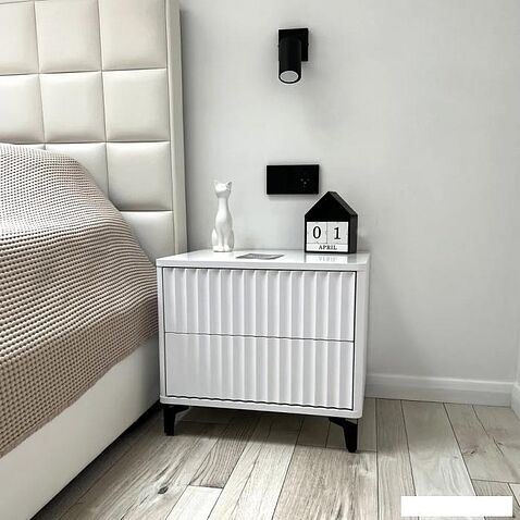 Тумба Shtabe Royal 5003 эко (белый/белый/черный)