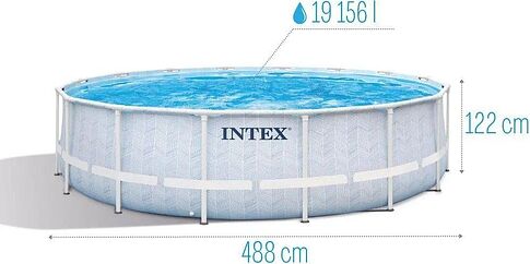 Каркасный бассейн Intex Prism Frame Chevron 26746 (488х122)