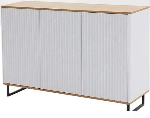 Комод Shtabe Royal 5051 эко (белый/дуб сантана/черный)