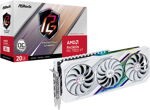 Видеокарта ASRock Radeon RX 7900 XT Phantom Gaming White 20GB OC RX7900XT PGW 20GO