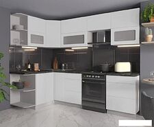 Готовая кухня Интерлиния Мила Матте 1.5x2.6 Б левая (белый-белый-кастилло темный) Готовая кухня Интерлиния Мила Матте 1.5x2.6 Б левая (белый-белый-кастилло темный)