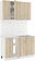 Готовая кухня Кортекс-мебель Корнелия Лира-лайт км.02460 1.2 м без столешницы (дуб сонома)