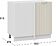Шкаф напольный Трия Кимберли 1Н9У (белый/крем)