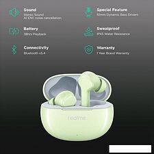 Наушники Realme Buds T110 (зеленый)