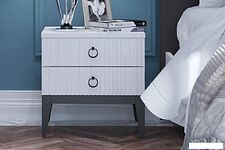 Тумба Ангстрем Хилтон спальня ХТ-302.03 (Д) исп.3 (Д1, белый премиум)