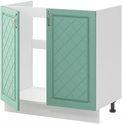 Шкаф напольный Mio Tesoro Модена ШНМ 800 (белый/дуб бирюзовый)