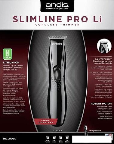 Машинка для стрижки Andis Slimline Pro Li T-Blade (черный)