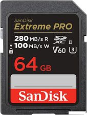 Карта памяти SanDisk Extreme PRO SDXC SDSDXEP-064G-GN4IN 64GB