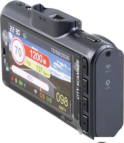 Видеорегистратор-GPS информатор (2в1) SilverStone F1 CityScanner 4K