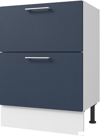 Шкаф напольный Горизонт Оптима 60 2 ящика (холст сапфир) Шкаф напольный Горизонт Оптима 60 2 ящика (холст сапфир)