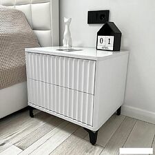 Тумба Shtabe Royal 5003 эко (белый/белый/черный)