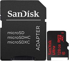 Карта памяти SanDisk Ultra microSDXC UHS-I (Class 10) 128GB (SDSDQUI-128G-G46) Карта памяти SanDisk Ultra microSDXC UHS-I (Class 10) 128GB (SDSDQUI-128G-G46)