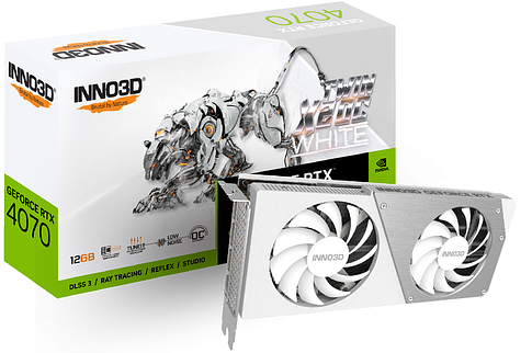 Видеокарта Inno3D GeForce RTX 4070 Twin X2 OC White N40702-126XX-183052V
