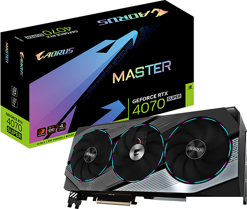 Видеокарта Gigabyte Aorus GeForce RTX 4070 Super Master 12G GV-N407SAORUS M-12GD