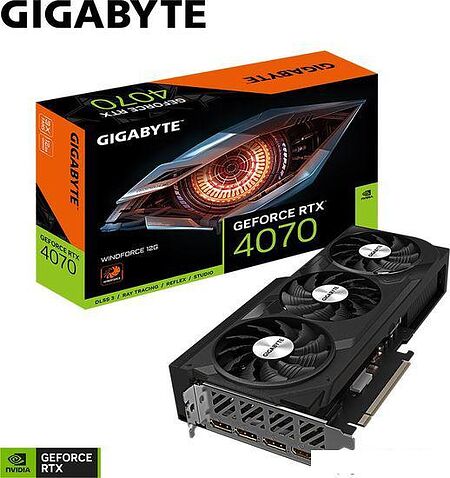 Видеокарта Gigabyte GeForce RTX 4070 WindForce 12G GV-N4070WF3-12GD